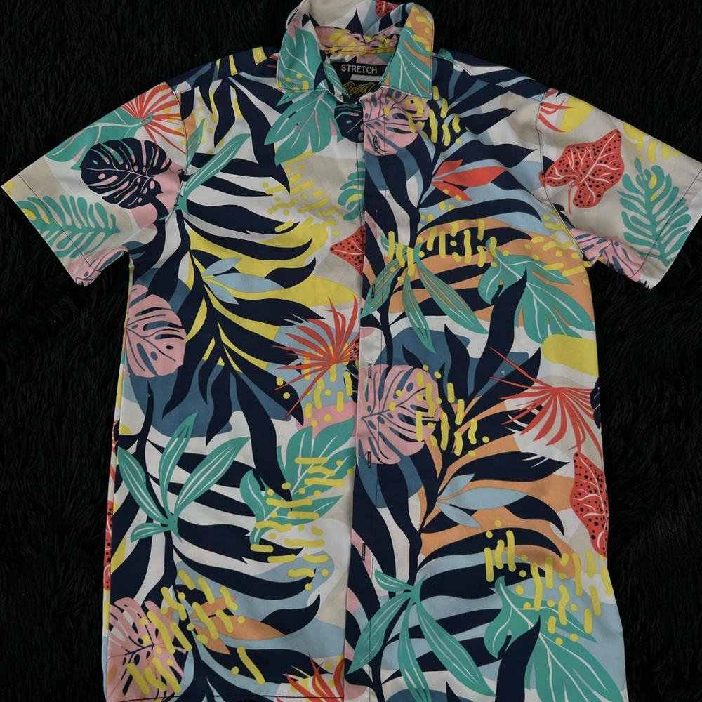 Vibrant Jungle Print Men's Shirt